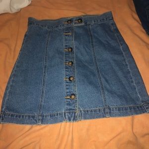 Button up jean skirt